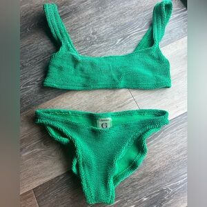 Hunza G Green Bikini Set